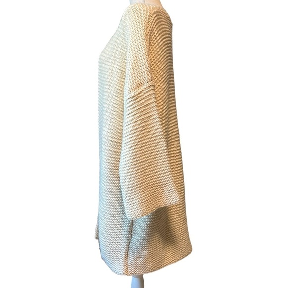 FRENCH CONNECTION WOMENS CREAM COLORED OPEN CARDIGAN DROP SHOULDER SIZE MEDIUM - Picture 2 of 10